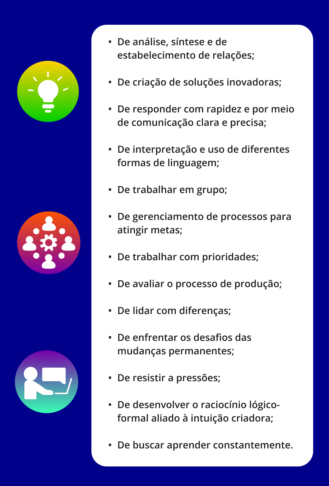 As exigências do trabalhador